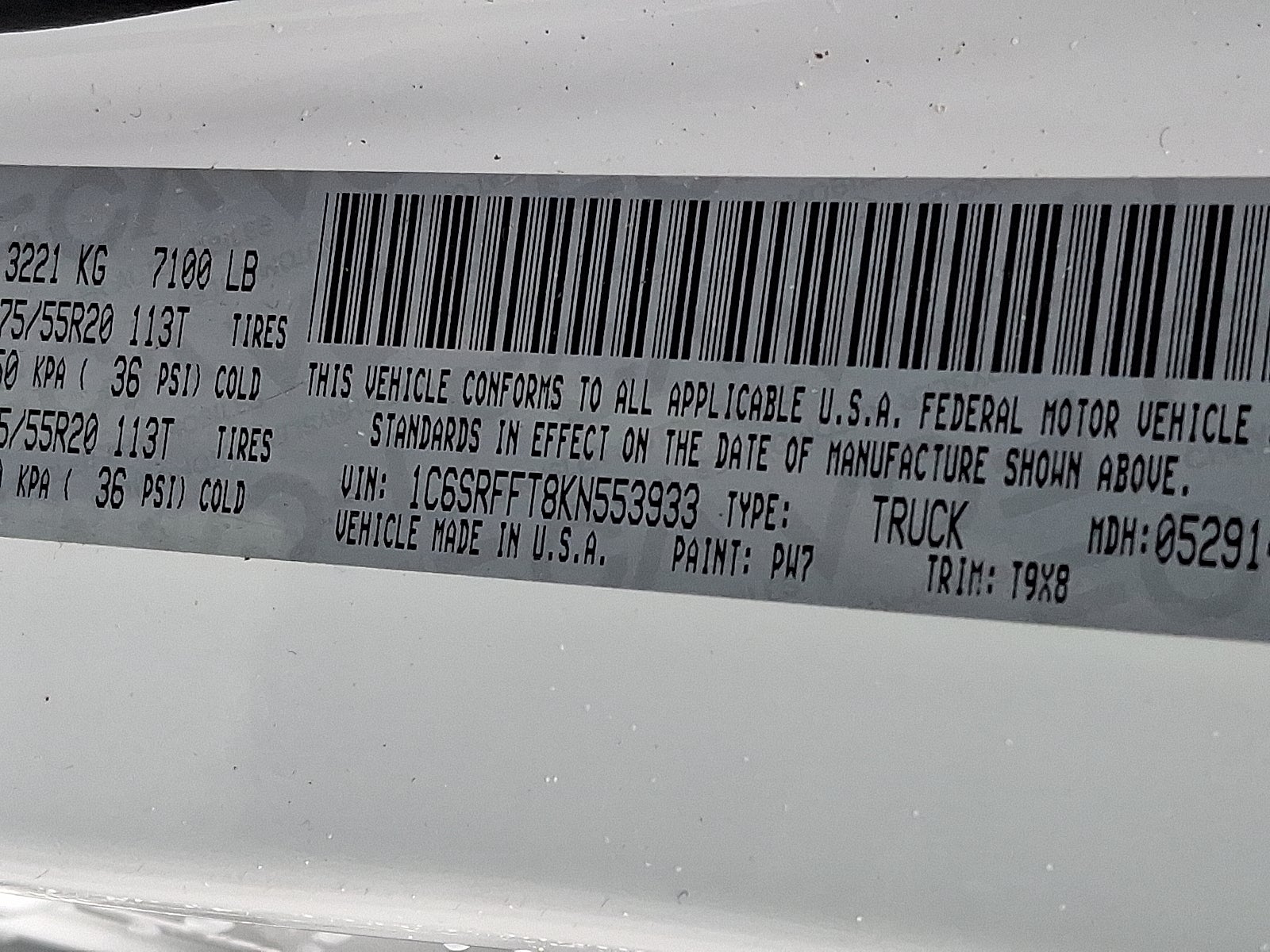 2019 RAM 1500 Big Horn/Lone Star Crew Cab 4x4 5'7" Box 4WD