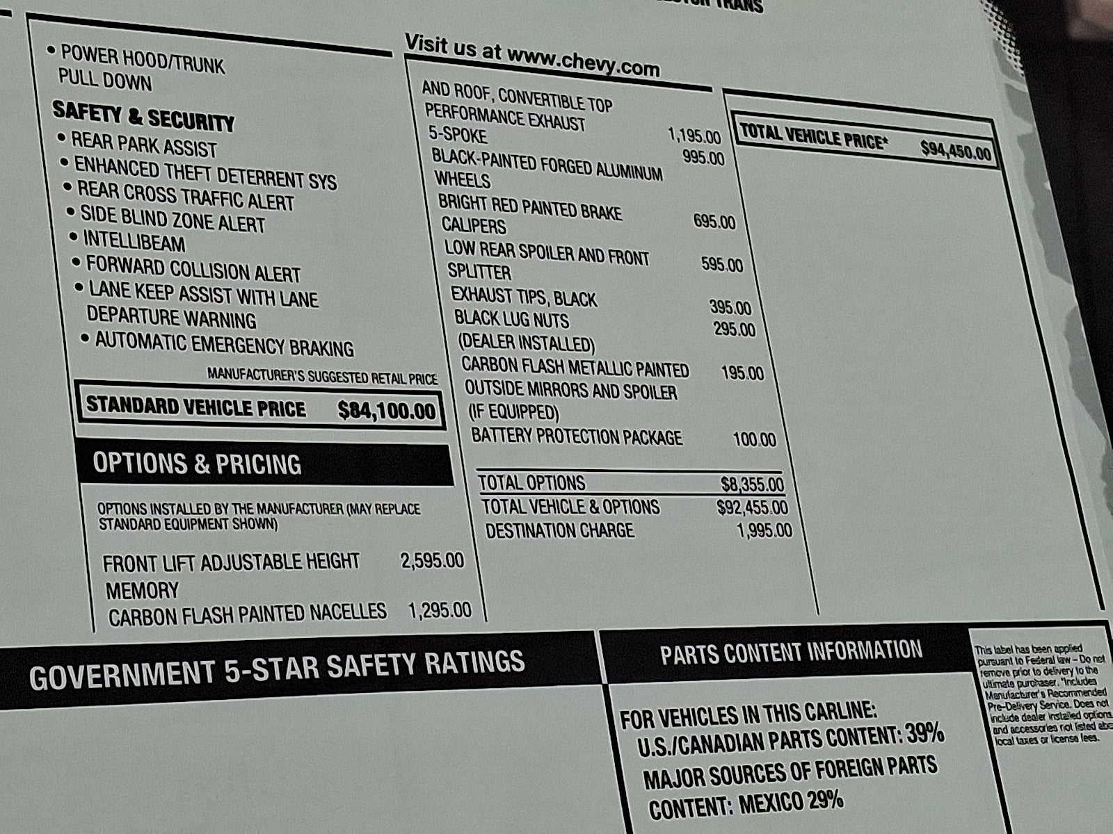 2026 Chevrolet Corvette Stingray 2LT RWD