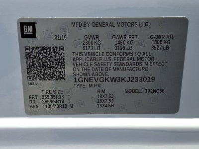 2019 Chevrolet Traverse LT Cloth AWD