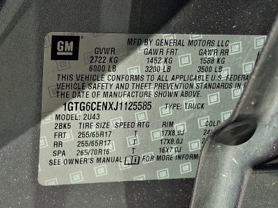 2018 GMC Canyon 4WD SLE 4WD