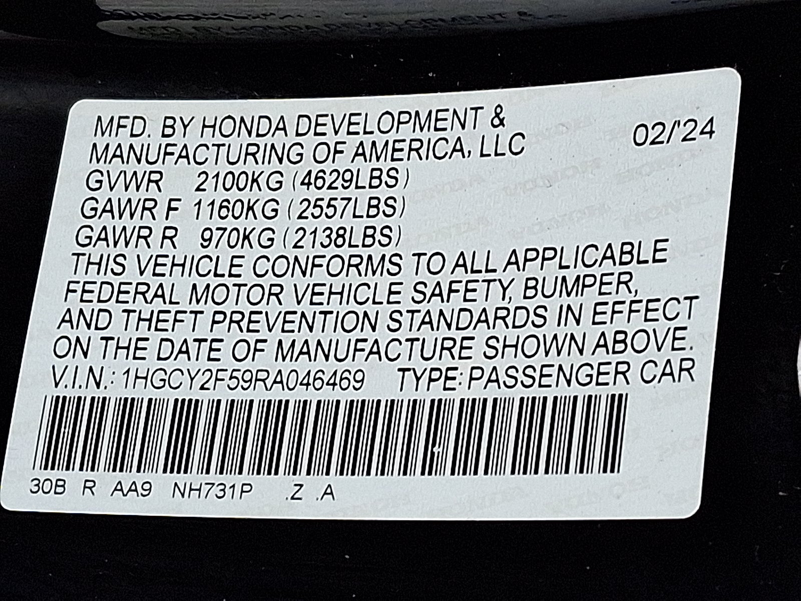 2024 Honda Accord Hybrid Sport FWD