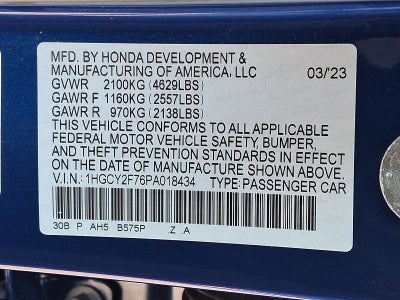 2023 Honda Accord Hybrid Sport-L FWD
