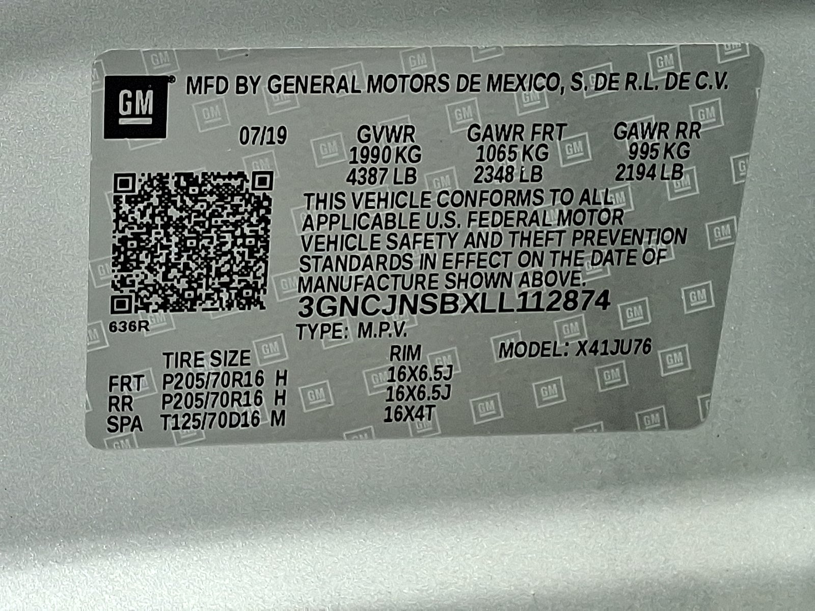 2020 Chevrolet Trax LS AWD