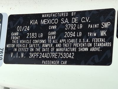 2024 Kia Forte LXS FWD
