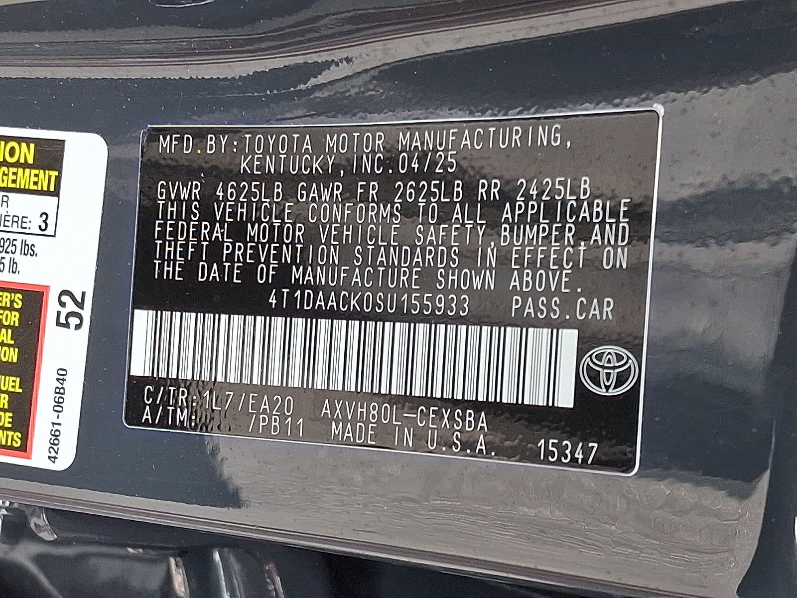 2025 Toyota Camry LE FWD