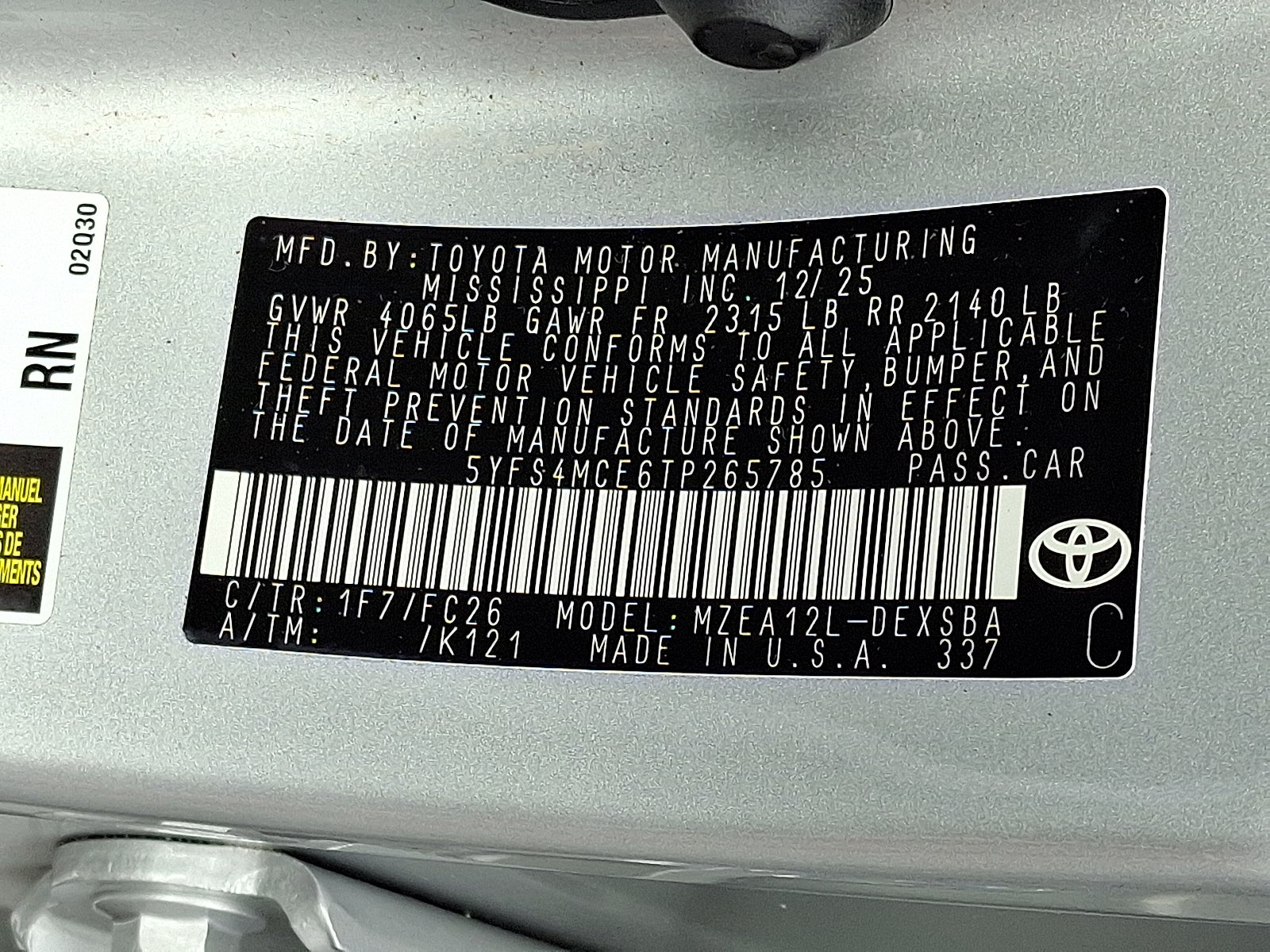 2026 Toyota Corolla SE FWD