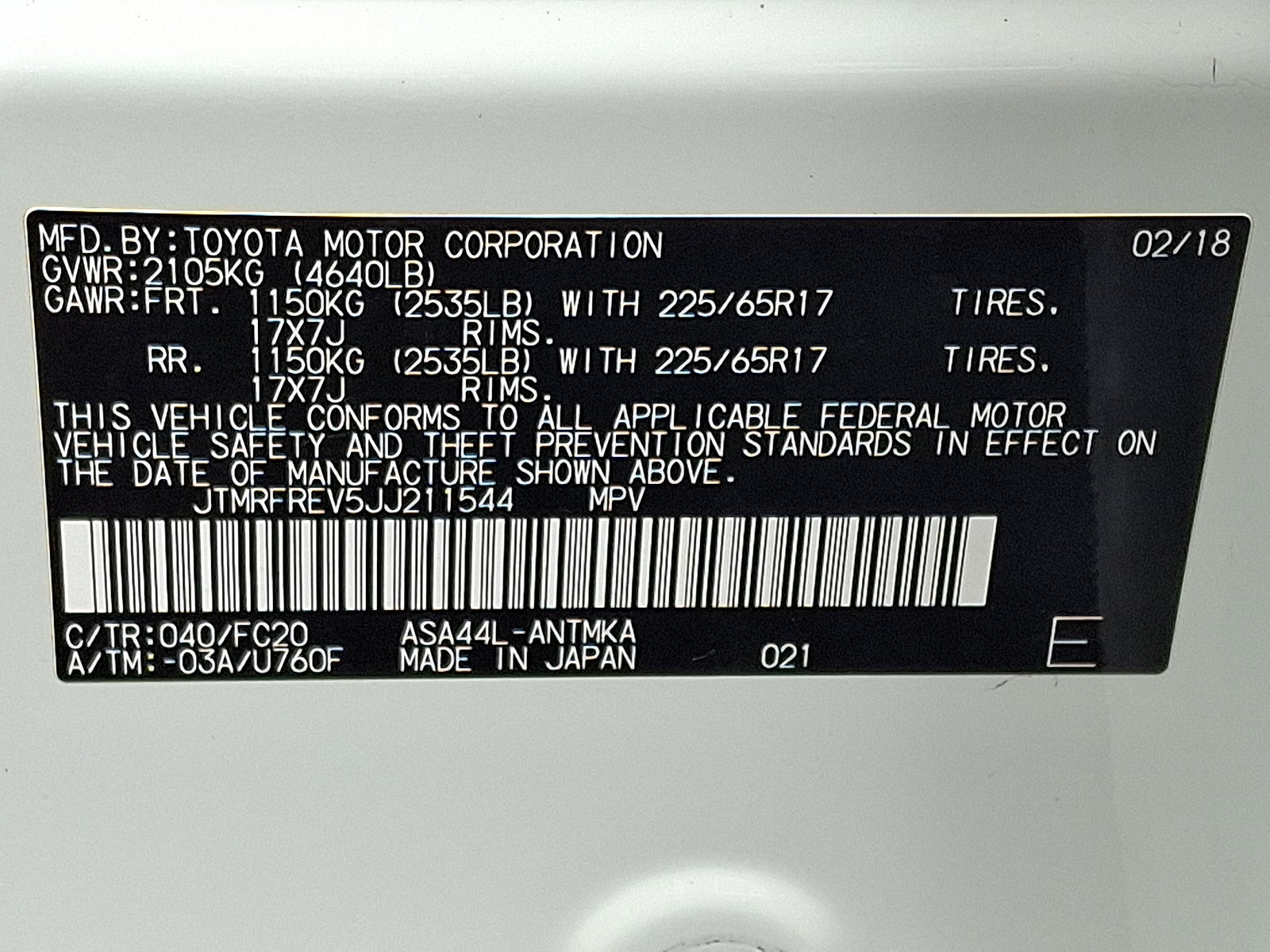 2018 Toyota RAV4 XLE AWD