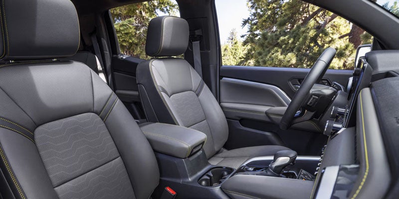 2026 Chevrolet Colorado front seats and center console