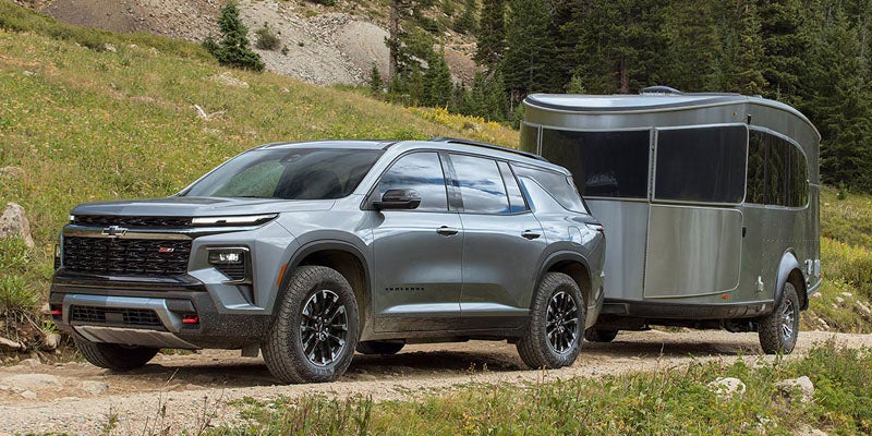 Chevrolet Traverse three-row SUV with a trailer