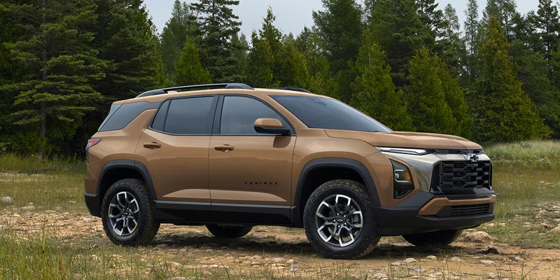 2027 Chevrolet Equinox seen from a rear three-quarter angle outdoors
