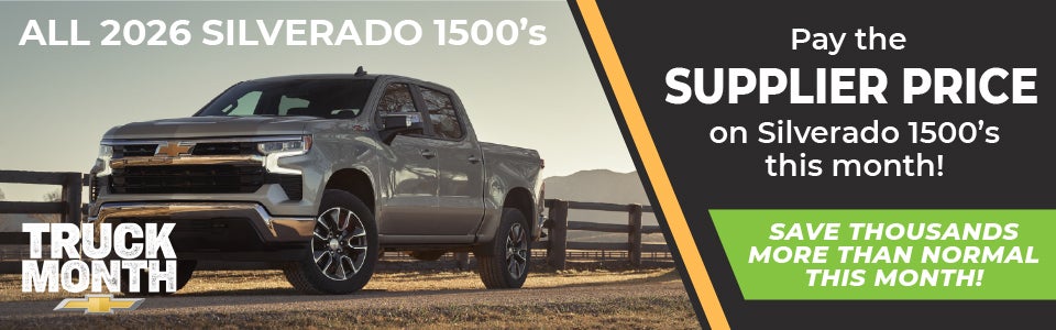 Supplier Pricing On 2026 Silverado 1500's